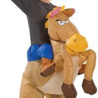 Riding On Horse Funny Inflatable Cowboy Costume Adult