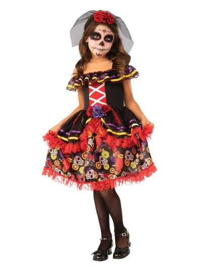 Day of the Dead Girl Child Costume