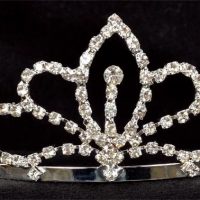 Princess Swirl Tiara Rhinestones 2in Adult Costume Accessory