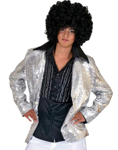 Disco 1970's Silver Jacket Adult Costume Accessory