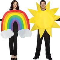 Rainbow and Sun Adult Couples Costume